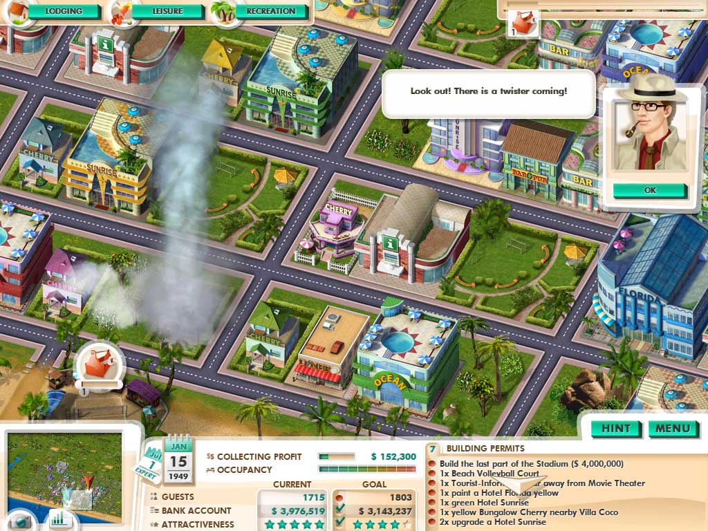 Build It! Miami Beach Resort game screenshot - 2