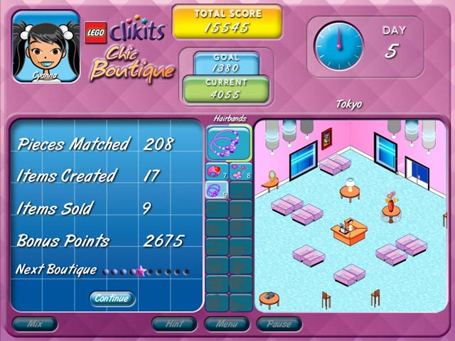 LEGO Chic Boutique game screenshot - 1