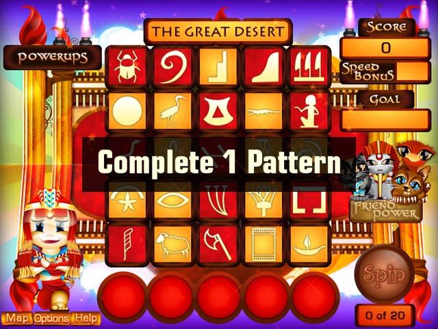 Slingo Quest Egypt game screenshot - 2