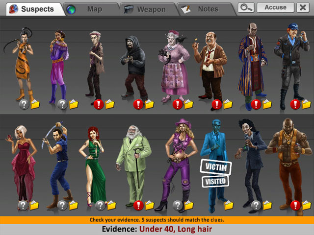 Unlikely Suspects game screenshot - 2