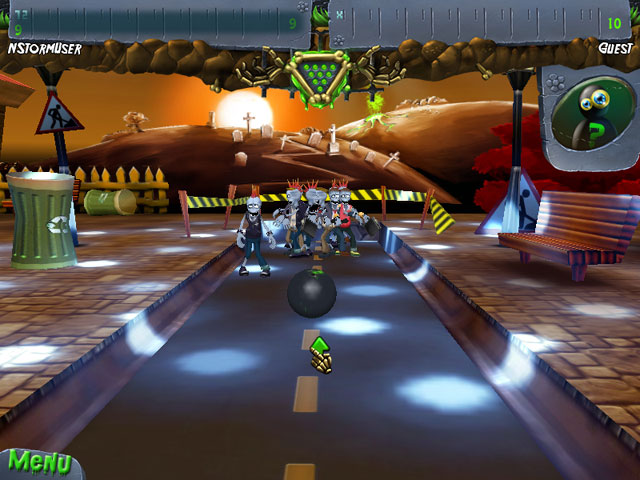 Zombie Bowl-O-Rama game screenshot - 1
