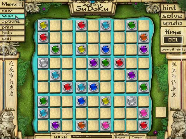 Ancient Sudoku game screenshot - 1