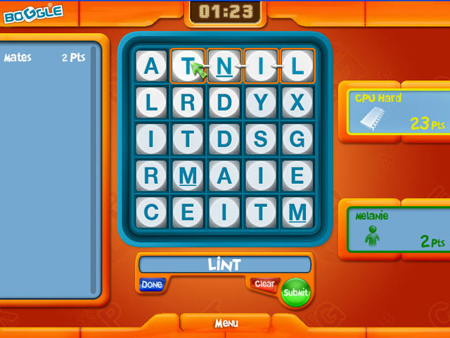 Boggle game screenshot - 1