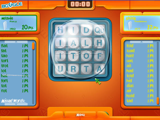 Boggle game screenshot - 3