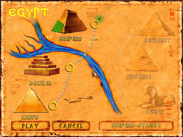 Brickshooter Egypt game screenshot - 3