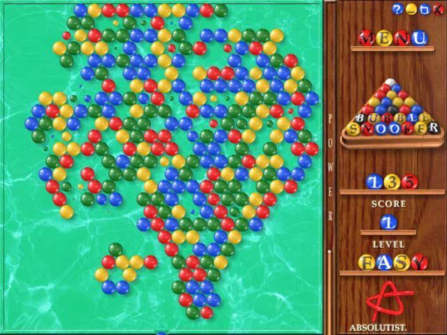 Bubble Snooker game screenshot - 2