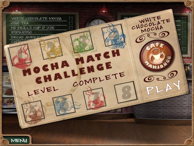 Cafe Mahjongg game screenshot - 2