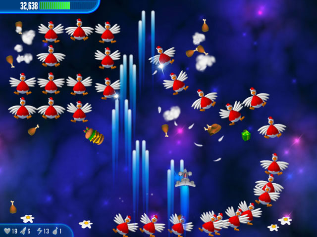 Chicken Invaders 3 Christmas Edition game screenshot - 1