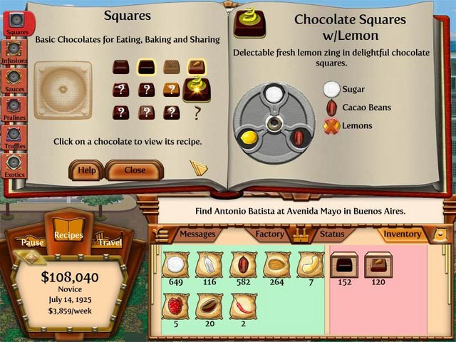 Chocolatier 2: Secret Ingredients game screenshot - 3