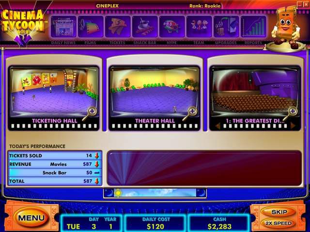 Cinema Tycoon Gold game screenshot - 1