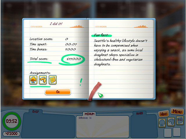 City Sights: Hello Seattle game screenshot - 2