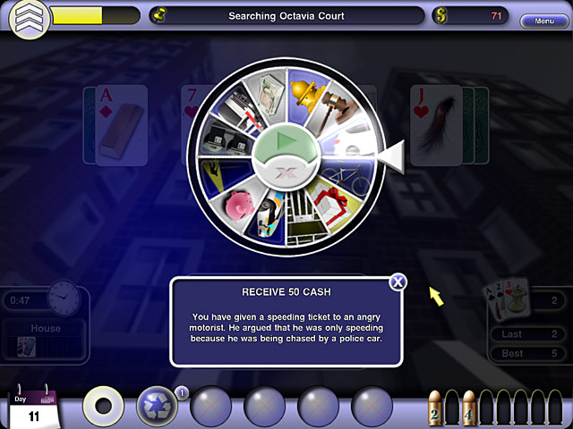 Crime Solitaire game screenshot - 2