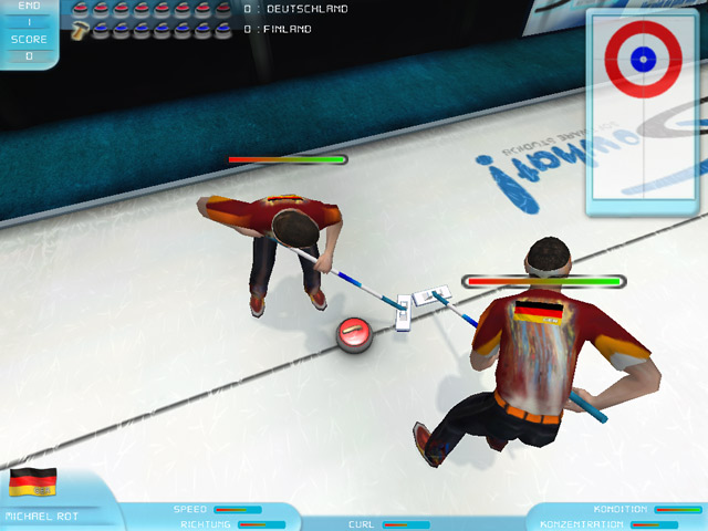 Curling game screenshot - 2