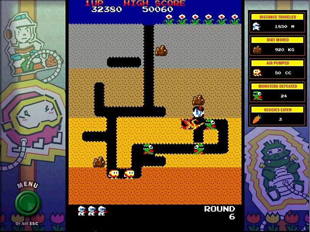 Dig Dug game screenshot - 2