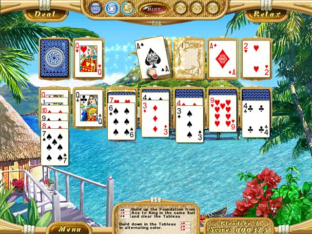 Dream Vacation Solitaire game screenshot - 1