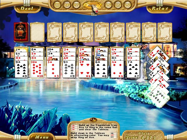 Dream Vacation Solitaire game screenshot - 2