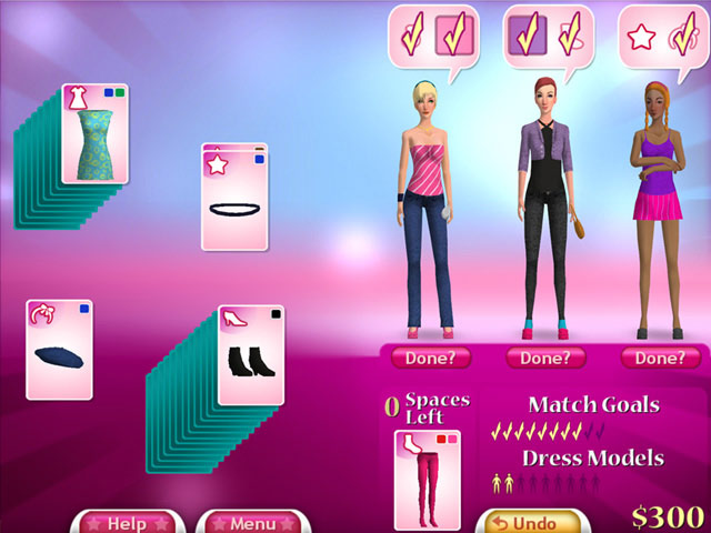 Fashion Solitaire game screenshot - 1