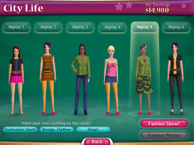 Fashion Solitaire game screenshot - 2