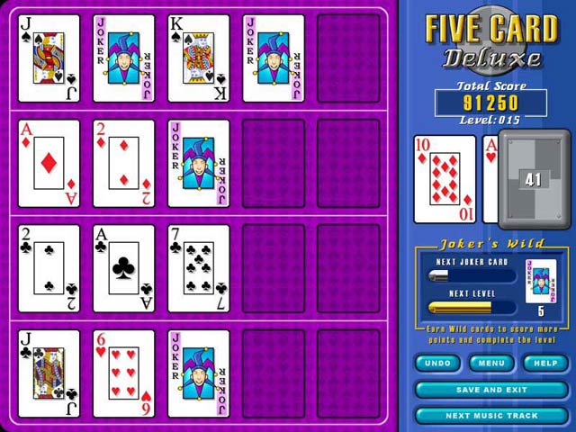 Five Card Deluxe game screenshot - 2