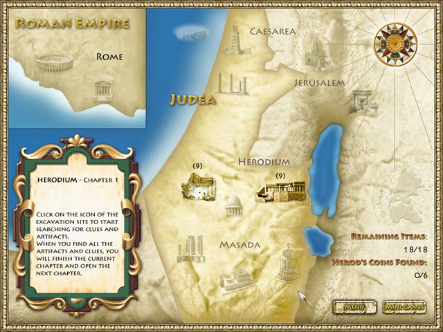 National Georgaphic Games: Herod's Lost Tomb game screenshot - 2