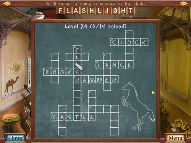 Hidden Object Crosswords game screenshot - 2