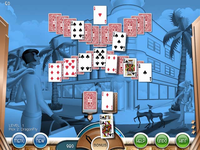 Hoyle Miami Solitaire game screenshot - 1