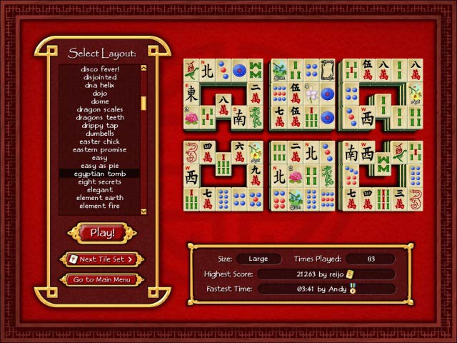 Mahjong World game screenshot - 2