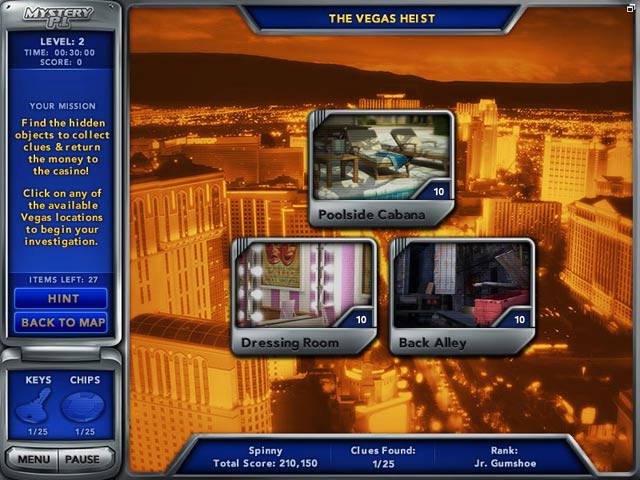 Mystery P.I. - The Vegas Heist game screenshot - 2