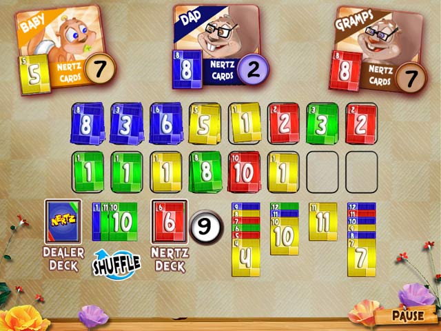 Nertz Solitaire game screenshot - 2