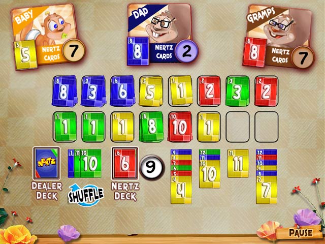 Nertz Solitaire game screenshot - 2