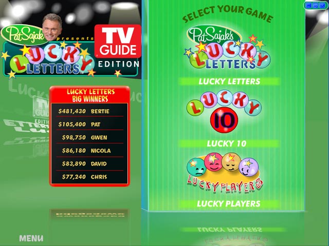 Pat Sajak's Lucky Letters: TV Guide Edition game screenshot - 2