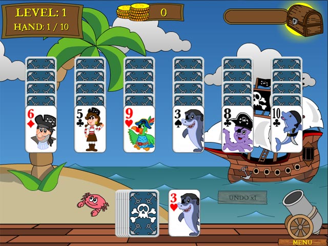 Pirate Solitaire game screenshot - 1