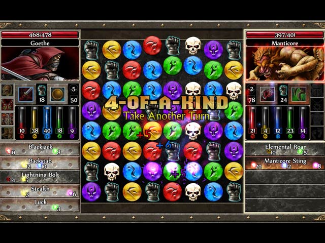 Puzzle Quest 2 game screenshot - 1