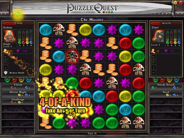 Puzzle Quest game screenshot - 1