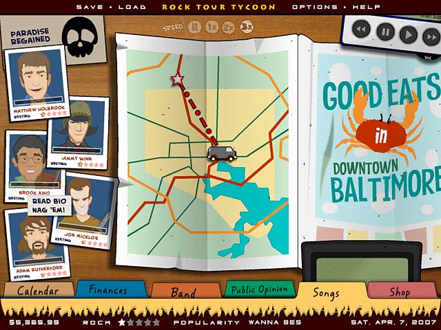 Rock Tour game screenshot - 1