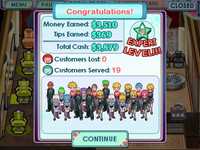 Sally's Salon game screenshot - 2