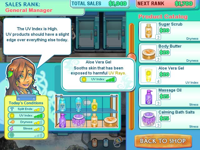 Sally's Spa game screenshot - 2