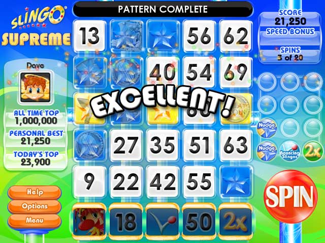 Slingo Supreme game screenshot - 1