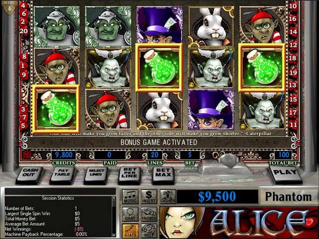 Slot Quest: Alice in Wonderland game screenshot - 1