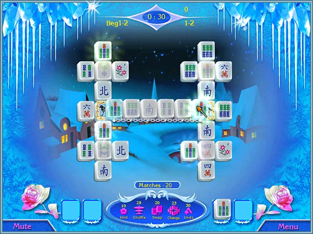 Snow Queen Mahjong game screenshot - 1