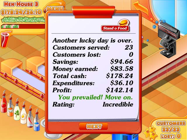 Stand O' Food game screenshot - 2