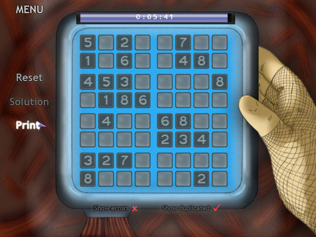 Sudoku Adventure game screenshot - 2