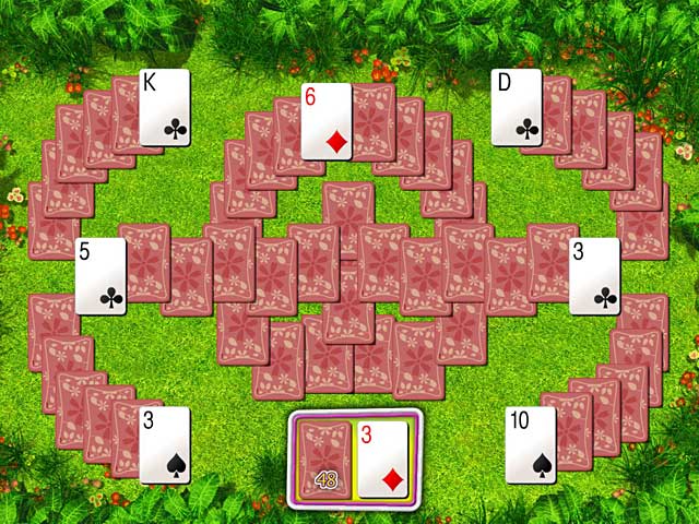 Summer Tri-Peaks Solitaire game screenshot - 1