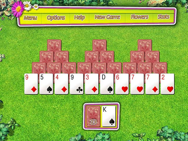 Summer Tri-Peaks Solitaire game screenshot - 2