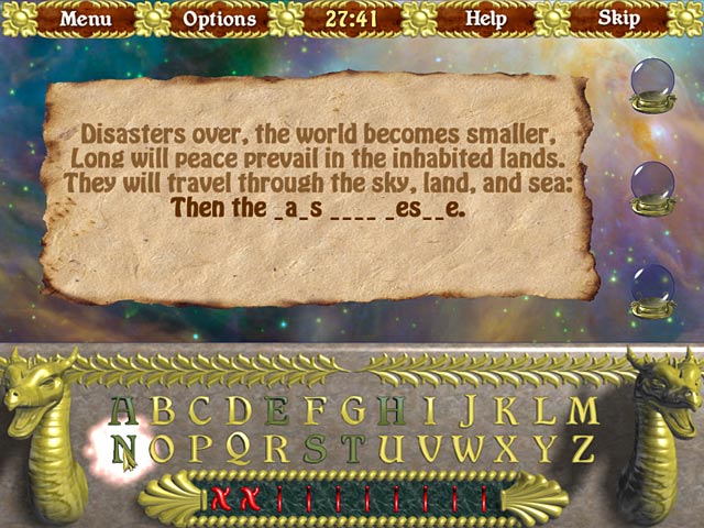 The Hidden Prophecies of Nostradamus game screenshot - 2
