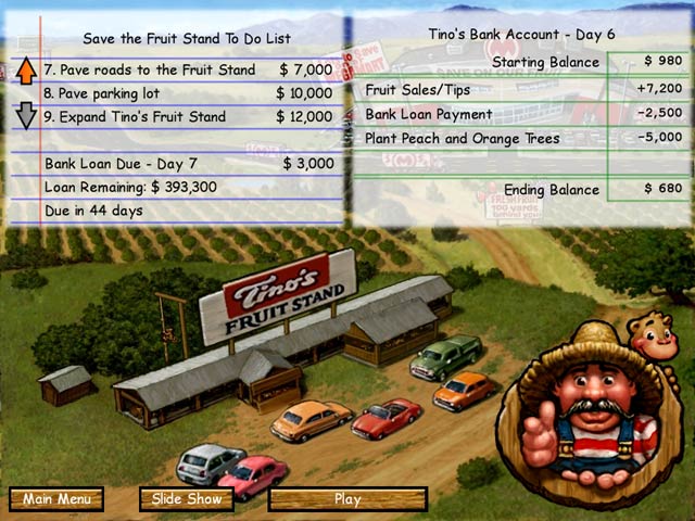 Tino's Fruit Stand game screenshot - 2