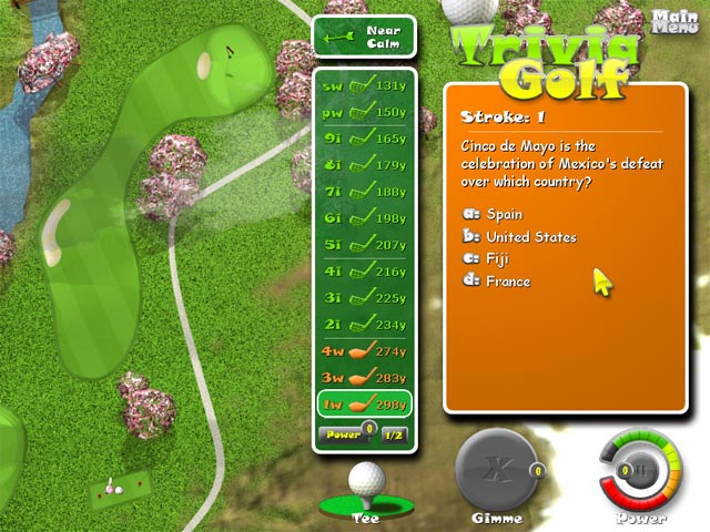 Trivia Golf game screenshot - 1