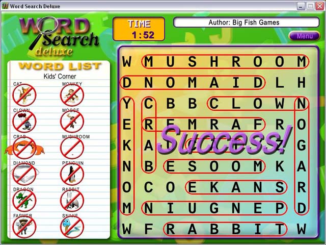 Word Search Deluxe game screenshot - 1