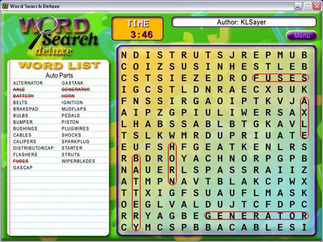 Word Search Deluxe game screenshot - 2