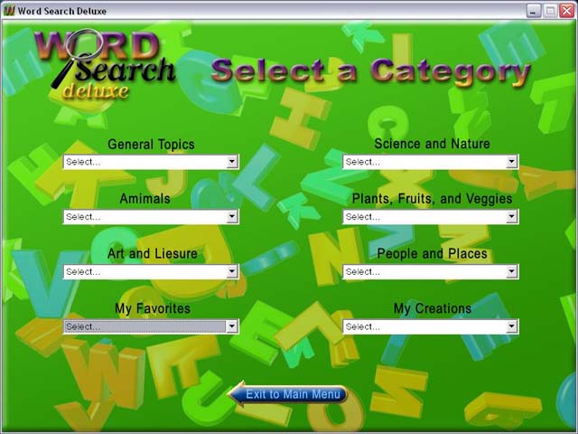 Word Search Deluxe game screenshot - 3
